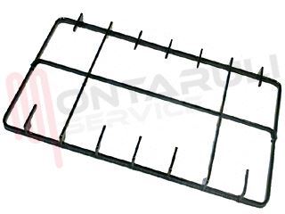 Immagine di GRIGLIA 2 FUOCHI PIATTINA 457X255MM. NERA REX