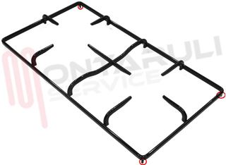 Immagine di GRIGLIA 2 FUOCHI PIATTINA 432X225MM. LOFRA