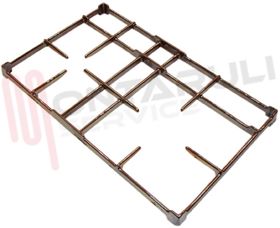 Visualizza i dettagli per GRIGLIA 2 FUOCHI GHISA 430X270MM. SALVARANI MARRONE Immagine di GRIGLIA 2 FUOCHI GHISA 430X270MM. SALVARANI MARRONE