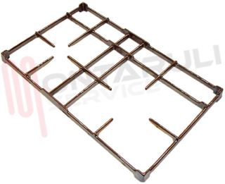 Immagine di GRIGLIA 2 FUOCHI GHISA 430X270MM. SALVARANI MARRONE