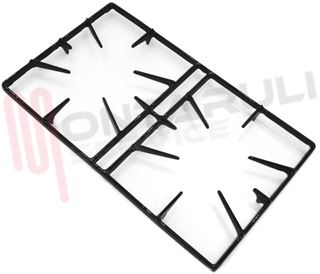 Immagine di GRIGLIA 2 FUOCHI GHISA 429X253MM. NERA AREILOS