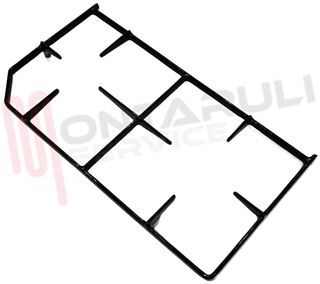 Immagine di GRIGLIA 2 FUOCHI GHISA 442X235MM. NERA FARGAS