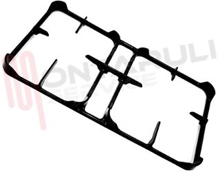 Immagine di GRIGLIA GHISA 2 FUOCHI 450X231MM. NERA TRIPLEX