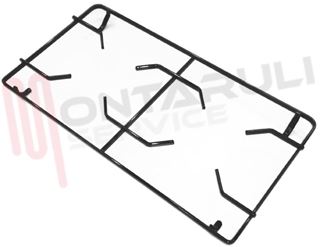 Immagine di GRIGLIA 2 FUOCHI PIATTINA 477X252MM. NERA IGNIS