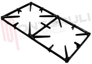 Immagine di GRIGLIA 2 FUOCHI GHISA 497X255MM. BECCHI