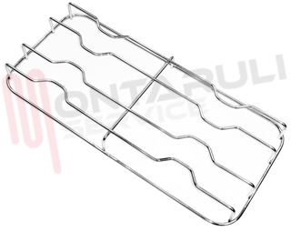 Immagine di GRIGLIA 2 FUOCHI FILO 455X208MM. CROMATA NARDI