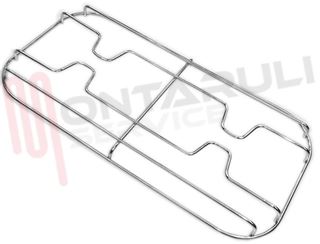 Immagine di GRIGLIA 2 FUOCHI FILO 462X240MM. CROMATA SMALVIC