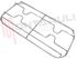 Immagine di GRIGLIA 2 FUOCHI FILO 462X240MM. CROMATA SMALVIC