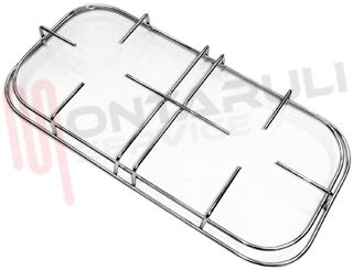 Immagine di GRIGLIA 2 FUOCHI FILO 462X230MM. CROMATA SMALVIC
