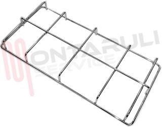 Immagine di GRIGLIA 2 FUOCHI FILO 441X211MM. H.35MM. CROMATA STAR