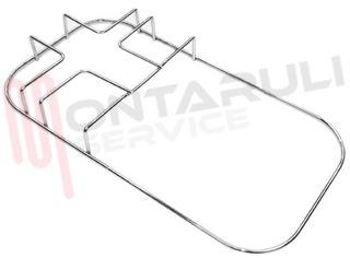 Immagine di GRIGLIA 1 FUOCO + PIASTRA FILO 453X237MM. CROMATA STIL DOMUS
