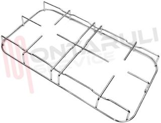Immagine di GRIGLIA 2 FUOCHI FILO 399X240MM. CROMATA JOLLY INOX