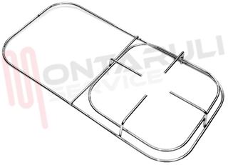 Immagine di GRIGLIA 1 FUOCO + PIASTRA FILO 460X230MM. CROMATA SMALVIC