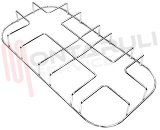 Immagine di GRIGLIA 2 FUOCHI FILO 454X237MM. CROMATA STIL DOMUS STARGAS