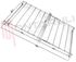 Immagine di GRIGLIA 2 FUOCHI FILO 457X287MM. CROMATA ZANUSSI