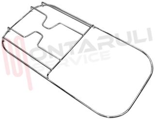 Immagine di GRIGLIA 1 FUOCO + PIASTRA FILO 462X240MM. CROMATA SMALVIC