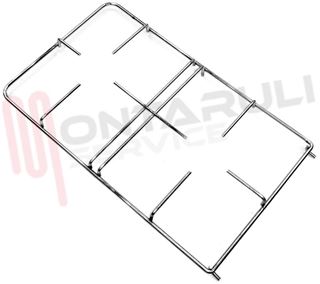 Immagine di GRIGLIA 2 FUOCHI FILO 470X263MM. CROMATA IGNIS