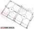 Immagine di GRIGLIA 2 FUOCHI FILO 470X263MM. CROMATA IGNIS