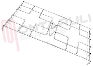 Immagine di GRIGLIA 2 FUOCHI FILO 495X268MM. INOX IGNIS