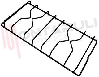 Immagine di GRIGLIA 2 FUOCHI FILO 453X224MM. SMALTATA NERA REX