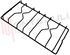 Immagine di GRIGLIA 2 FUOCHI FILO 453X224MM. SMALTATA NERA REX