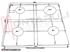 Immagine di GRIGLIA 4 FUOCHI FILO 460X430MM. CROMATA IGNIS