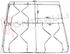 Immagine di GRIGLIA 3 FUOCHI FILO 467X456MM. CROMATA ONOFRI