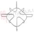 Immagine di GRIGLIA 1 FUOCO FILO 138X138MM. INOX FRANKE