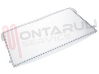 Immagine di RIPIANO IN VETRO CON BORDI IN PLASTICA BIANCO 490X310MM.