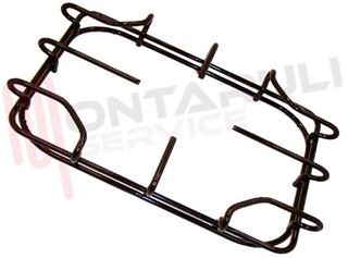 Immagine di GRIGLIA 1 FUOCO FILO 225X144MM. SMALTATA MARRONE STAR