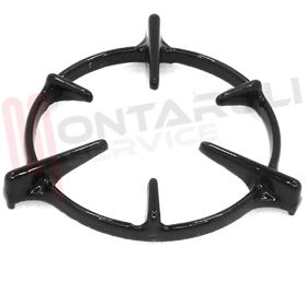 Visualizza i dettagli per GRIGLIA 1 FUOCO GHISA D.123MM. NERA FARGAS Immagine di GRIGLIA 1 FUOCO GHISA D.123MM. NERA FARGAS