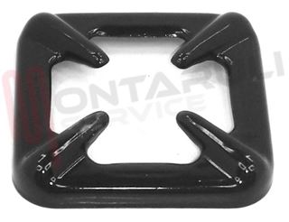 Immagine di GRIGLIA 1 FUOCO LAMIERA PORCELLANATA NERA 102X102MM. PARKER
