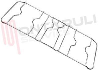 Immagine di GRIGLIA 3 FUOCHI FILO 582X220MM. CROMATA EUROCAMPING