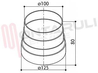 Immagine di RACCORDO RIDUTTORE 125-100 MM. FABER