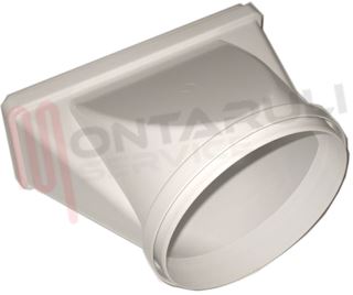 Immagine di TERMINALE RETTANGOLARE 215X85MM. CON USCITA TONDA Ø145MM.