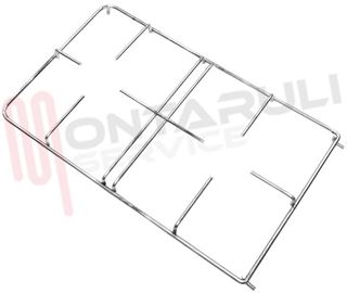 Immagine di GRIGLIA 2 FUOCHI FILO 430X260MM. CROMATA IGNIS