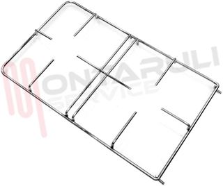 Immagine di GRIGLIA 2 FUOCHI FILO 430X260MM. CROMATA IGNIS