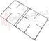 Immagine di GRIGLIA 2 FUOCHI FILO 430X260MM. CROMATA IGNIS