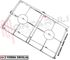 Immagine di GRIGLIA 2 FUOCHI FILO 430X260MM. CROMATA IGNIS