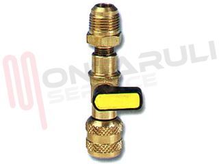 Immagine di RUBINETTO VALVOLA BF 5/16 SAE MASCHIO/FEMMINA R410A