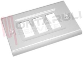 Visualizza i dettagli per PLACCA 3 POSTI BIANCA ADATTABILE SERIE MAGIC Immagine di PLACCA 3 POSTI BIANCA ADATTABILE SERIE MAGIC