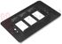 Immagine di PLACCA RETTANGOLARE NERA 3 POSTI SERIE MAGIC C/SUPPORTO