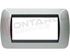 Immagine di PLACCA 4 POSTI IN METALLO ALLUMINIO CHIARO SERIE LIVING INT.