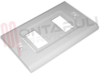 Immagine di PLACCA RETTANGOLARE BIANCA 2 POSTI SERIE MAGIC