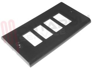 Immagine di PLACCA RETTANGOLARE NERA 4 POSTI SERIE MAGIC