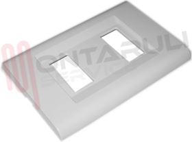 Visualizza i dettagli per PLACCA IN ABS SERIE "CLICK" 2 FORI BIANCO Immagine di PLACCA IN ABS SERIE "CLICK" 2 FORI BIANCO