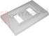 Immagine di PLACCA IN ABS SERIE "CLICK" 2 FORI BIANCO
