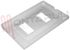 Immagine di PLACCA IN ABS SERIE "CLICK" 2 FORI BIANCO