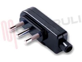 Visualizza i dettagli per SPINA PIATTA 16A+T NERA CON PASSACAVO Immagine di SPINA PIATTA 16A+T NERA CON PASSACAVO