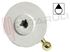 Immagine di MANOPOLA FUOCO BIANCA ORO KIT PZ.4 DIAM.6MM.